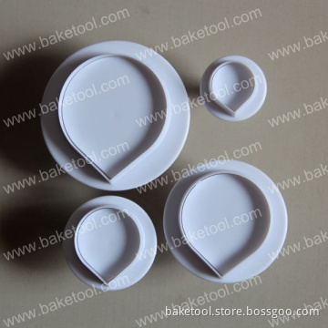 4pcs Plastic Bread Shape Cake Cookie Cutter Plunger Mold Set